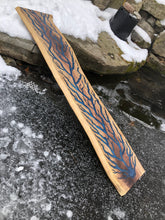 Load image into Gallery viewer, Blue epoxy engraved charcuterie board