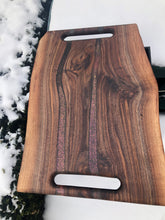 Load image into Gallery viewer, Classic walnut board with 3xcolor changing epoxy