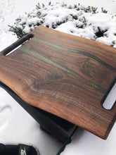 Load image into Gallery viewer, Classic walnut board with 3xcolor changing epoxy