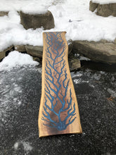 Load image into Gallery viewer, Blue epoxy engraved charcuterie board