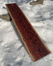 Load image into Gallery viewer, Engraved/Red epoxy serving board