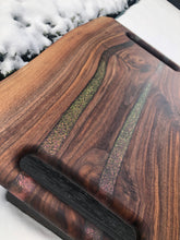 Load image into Gallery viewer, Classic walnut board with 3xcolor changing epoxy