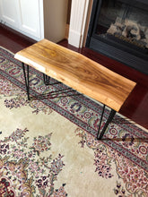 Load image into Gallery viewer, Live edge entry table and bench