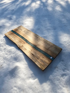 Maple/ blue epoxy river board