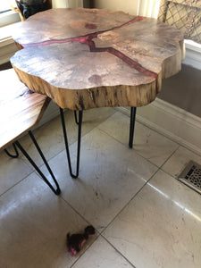 Salvaged spalted solid wood table