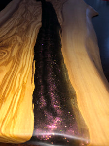 Color changing olive wood board
