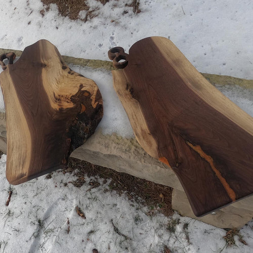 Infinity/gold epoxy walnut board