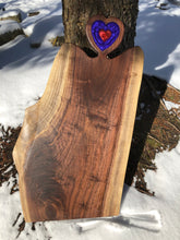 Load image into Gallery viewer, Triple heart walnut board