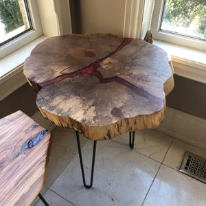 Salvaged spalted solid wood table