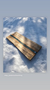 Maple/ blue epoxy river board