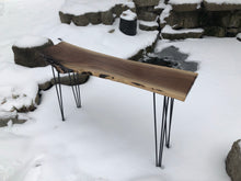 Load image into Gallery viewer, Walnut high table special live edge