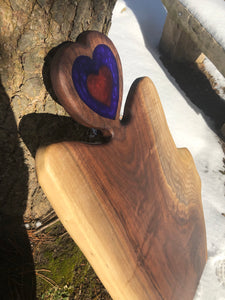 Triple heart walnut board