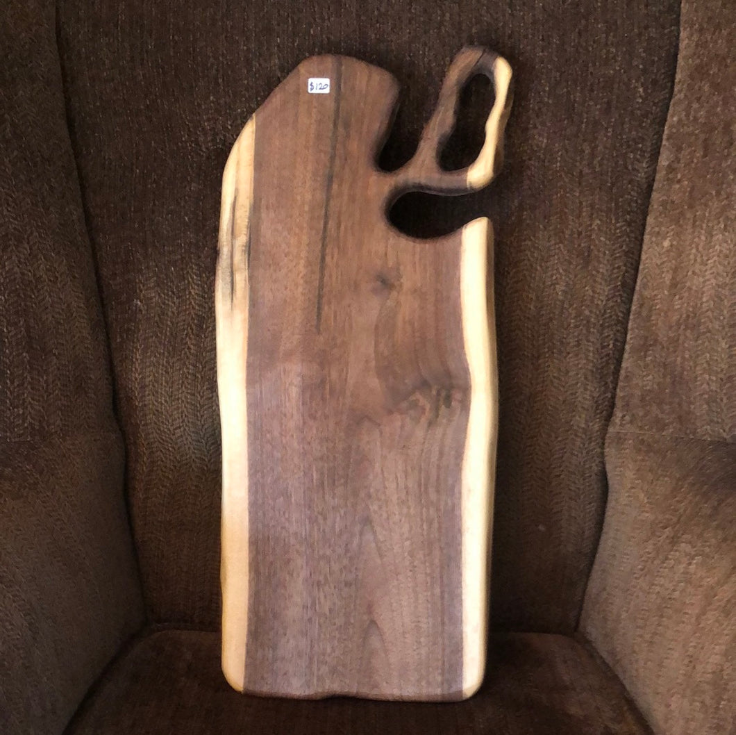 Offset handle walnut board