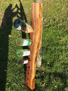 Live edge walnut wine rack