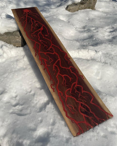 Engraved/Red epoxy serving board
