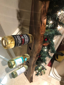 Live edge walnut wine rack