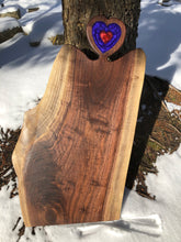Load image into Gallery viewer, Triple heart walnut board